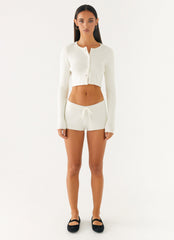 Adria Long Sleeve Cardigan - Ivory