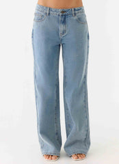 Aesha Low Rise Jeans - Light Denim