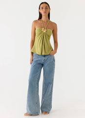 Aesha Low Rise Jeans - Light Denim