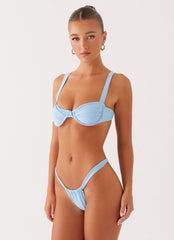 Airlie Scrunch Bikini Bottoms - Sky Blue