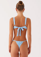 Airlie Scrunch Bikini Bottoms - Sky Blue