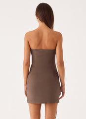 Akirra Mini Dress - Ash Brown