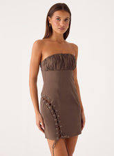 Akirra Mini Dress - Ash Brown