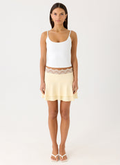 Aleenah Mini Skirt - Yellow