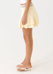 Aleenah Mini Skirt - Yellow