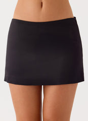 All My Ladies Low Rise Mini Skirt - Black