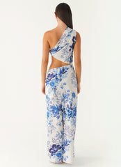 All Summer Long Maxi Dress - Serene Sky Floral