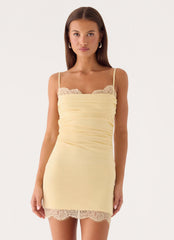 Almost Ready Mini Dress - Baby Yellow