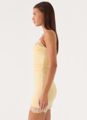 Almost Ready Mini Dress - Baby Yellow