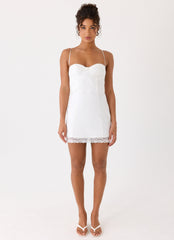 Aloura Lace Mini Dress - White
