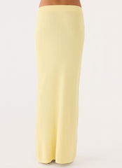 Amarah Knit Maxi Skirt - Yellow