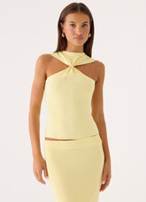 Amarah Knit Top - Yellow