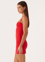 Ame Underwire Mini Dress - Red