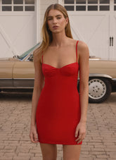 Ame Underwire Mini Dress - Red