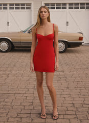 Ame Underwire Mini Dress - Red