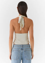 Amiera Halter Top - Desert Stripe