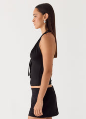 Ask You Twice Top - Black