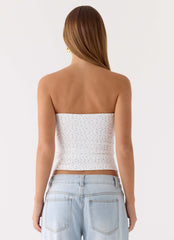 Aurevia Waffle Top - Floral Waffle