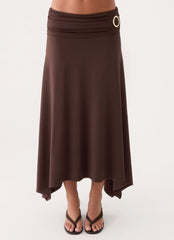 Automatic Midi Skirt - Rose Taupe