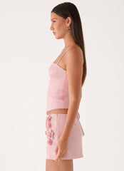 Ayella Bustier Top - Pink