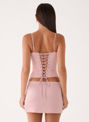 Ayella Bustier Top - Pink