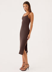 Between Tasks Midi Dress - Chocolate Fudge