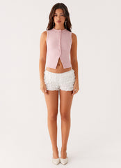 Blair Buttoned Tank Top - Pink
