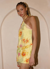 Bliss Beaded Halter Top - Floral Beaded