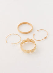 Blossom Stack Bracelets - Gold