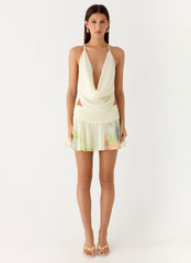 Blushing Bloom Mini Skirt - Spring Meadow