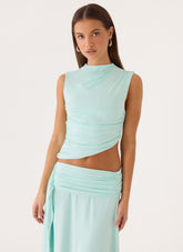 Briege Top - Aqua