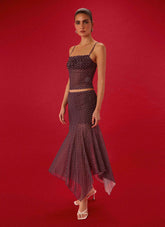 Buffy Maxi Skirt - Burgundy