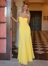 Carlin Maxi Dress - Bright Lemon