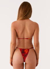 Cherri Scrunch Bikini Bottom - Scarlet Blur