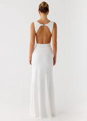 Cherry Sky Maxi Dress - White