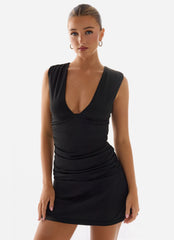 Cherry Sky Mini Dress - Black