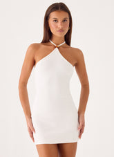 Cocobana Knit Mini Dress - White