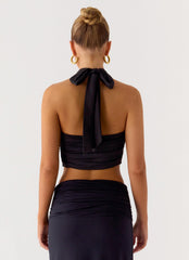 Coletta Wrap Top - Black