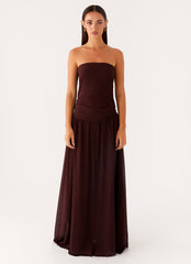 Covia Strapless Maxi Dress - Dark Chocolate