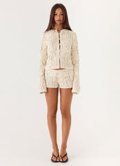 Cynthiana Mini Shorts - Ivory