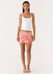 Dayna Mini Skirt - Coral