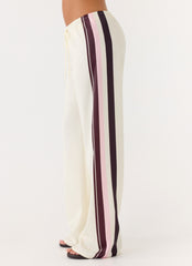 Deacon Low Rise Pants - Bloom Stripe