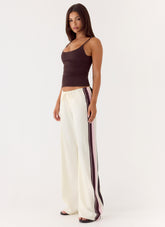 Deacon Low Rise Pants - Bloom Stripe