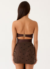 Deia Beaded Sarong - Chocolate