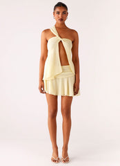Delight Me Asymmetrical Top - Yellow