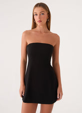 Della Strapless Mini Dress - Black