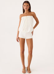 Down For You Playsuit - White