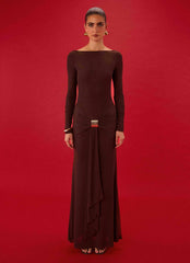 Dray Maxi Dress - Chocolate