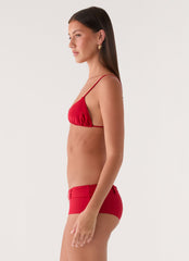 Edith Swim Shorts - Cherry