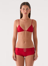 Edith Swim Shorts - Cherry